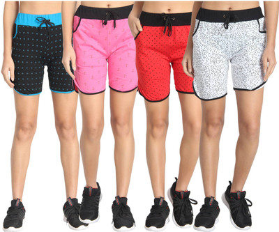 DIAZ Printed Women Multicolor Sports Shorts