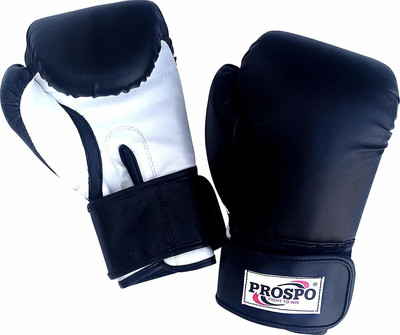 PROSPO Boxing Gloves 12oz Boxing Gloves(Black, White)