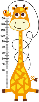 Wallzone 60 cm Giraffe WIth Scale Removable Sticker(Pack of 1)