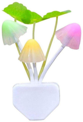 Om Enterprise Fancy Mushroom Shape LED Color Changing Light Automatic Sensor Night Lamp Multi Night Lamp(13 cm, White)