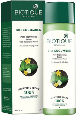 BIOTIQUE Bio Cucumber Pore Tightening Freshener With Himalayan Waters For Normal To Oily Skin Men & Women(120)