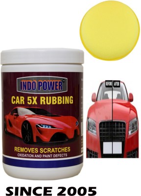 INDOPOWER LBLTTt55 CAR WAX 5X RUBBING 1kg.+ One Foam Applicator Pad. Combo