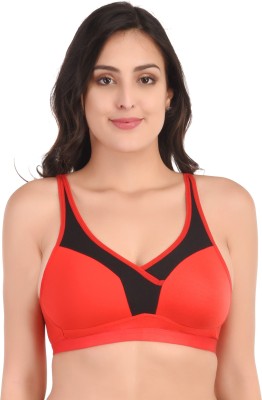 GITLERA Women Everyday Non Padded Bra(Red, Black)