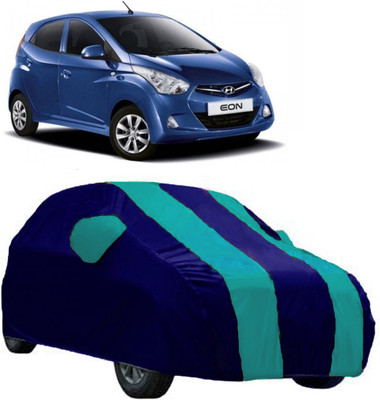 AutoKick Car Cover For Hyundai Eon (With Mirror Pockets)(Blue)