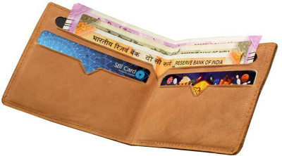 ABYS Men Brown Genuine Leather Wallet(2 Card Slots)
