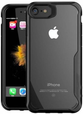 kursa hub Front & Back Case for Apple iPhone 8 Plus(Black, Transparent, Shock Proof, Pack of: 1)