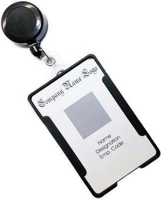 signistics Plastic ID Badge Holder, ID Badge Reel(Pack of 1)