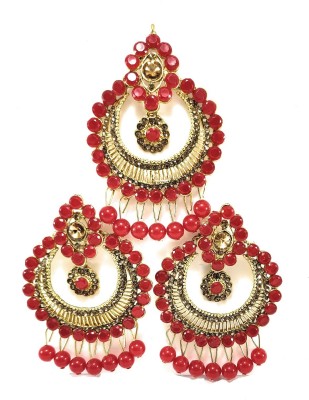 Tiank Innovation Metal, Alloy Gold-plated Red, Gold Jewellery Set(Pack of 1)