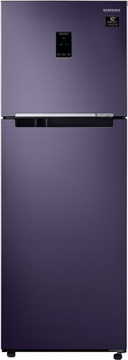 Samsung 345 L Frost Free Double Door 3 Star (2020) Refrigerator(Pebble Blue, RT37T4533UT/HL)
