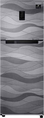 SAMSUNG 314 L Frost Free Double Door 2 Star Refrigerator with Curd Maestro(Wave Steel, RT34T4632NV/HL)