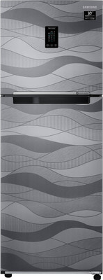 SAMSUNG 314 L Frost Free Double Door 2 Star Refrigerator with Curd Maestro(Wave Steel, RT34T4632NV/HL)