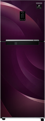 SAMSUNG 314 L Frost Free Double Door 2 Star Refrigerator with Curd Maestro(Rythmic Twirl plum, RT34T46324R/HL)