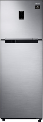 Samsung 345 L Frost Free Double Door 3 Star (2020) Refrigerator(Elegant Inox, RT37T4533S8/HL)
