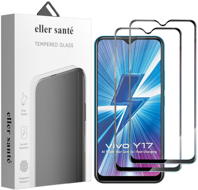 eller santé Edge To Edge Tempered Glass for Vivo Y15(Pack of 2)
