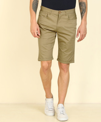 Peter England University Solid Men Brown Chino Shorts