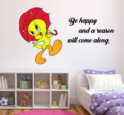 Littlebuds 110 cm Happy Duck Removable Sticker(Pack of 1)