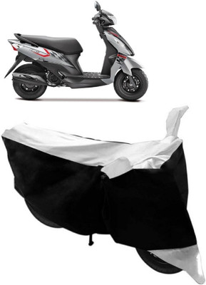 AutoKick Two Wheeler Cover for Suzuki(Let's, White)