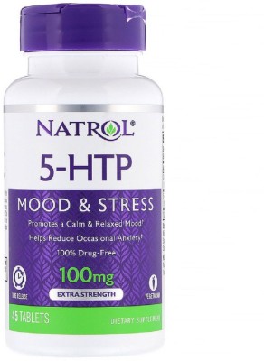 Natrol 5-HTP, Time Release, Extra Strength, 100 mg, 45 Tablets(100 mg)