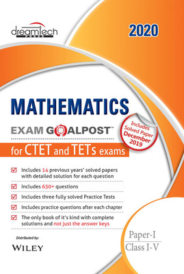 Mathematics for CTET and TETs Exams Paper - I (Includes Solved Paper December 2019) Class I - V 2020 First Edition(English, Paperback, DT Editorial Services)