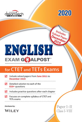 English Exam Goalpost for CTET and TETs Exams, Paper I - II, Class I - VIII, 2020 First Edition(English, Paperback, DT Editorial Services)