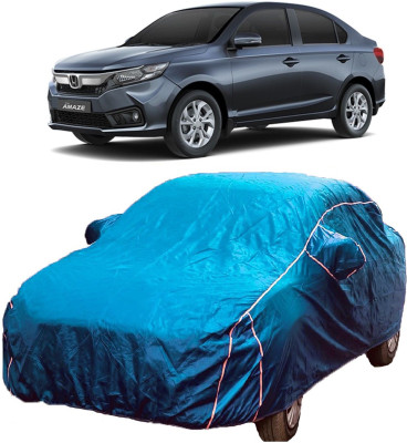 MoTRoX Car Cover For Honda Amaze (With Mirror Pockets)(Blue)