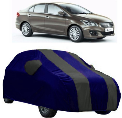 AutoCover Car Cover For Maruti Suzuki Ciaz (With Mirror Pockets)(Grey, Blue)