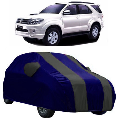 AutoCover Car Cover For Toyota Fortuner Old (With Mirror Pockets)(Grey, Blue)