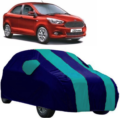 AutoRock Car Cover For Ford Figo Aspire (With Mirror Pockets)(Blue)