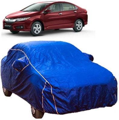 MoTRoX Car Cover For Honda City i-Vtec (With Mirror Pockets)(Blue)