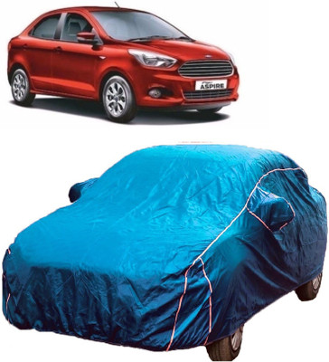 MoTRoX Car Cover For Ford Figo Aspire (With Mirror Pockets)(Blue)