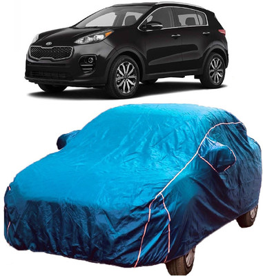 MoTRoX Car Cover For Kia Sportage (With Mirror Pockets)(Blue)