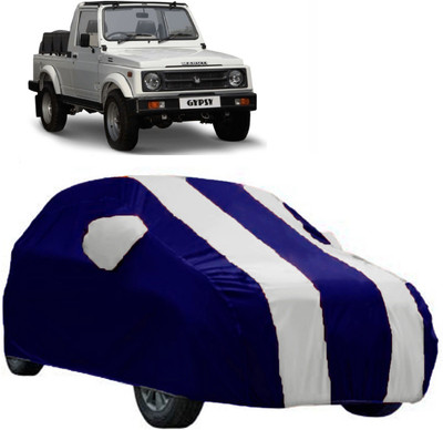 AutoRock Car Cover For Maruti Suzuki Gypsy King (With Mirror Pockets)(White)