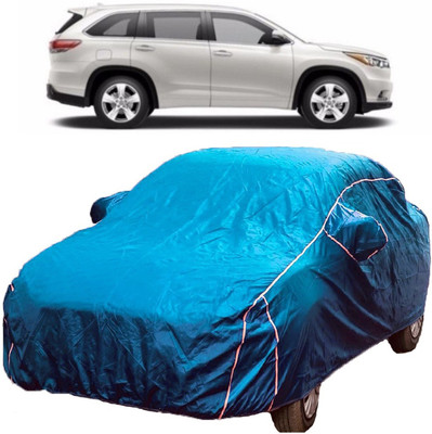 MoTRoX Car Cover For Toyota Highlander (With Mirror Pockets)(Blue)
