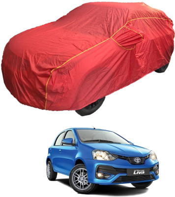 MoTRoX Car Cover For Toyota Etios Liva (With Mirror Pockets)(Red)