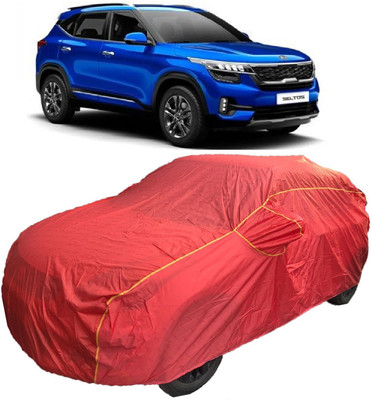 MoTRoX Car Cover For Kia SELTOS (With Mirror Pockets)(Red)