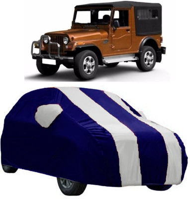 AutoRock Car Cover For Mahindra Jeep (With Mirror Pockets)(White)