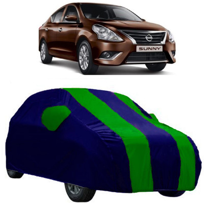 AutoKick Car Cover For Nissan Sunny (With Mirror Pockets)(Green)