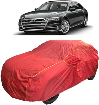 MoTRoX Car Cover For Audi A8 (With Mirror Pockets)(Red)