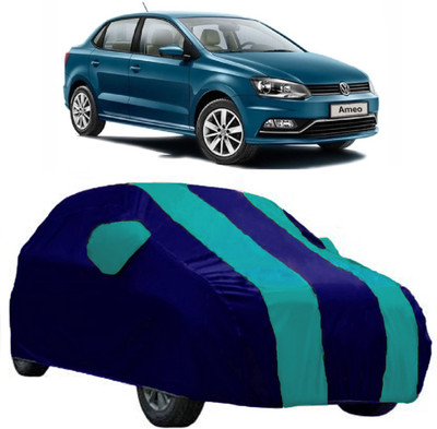 AutoRock Car Cover For Volkswagen Ameo (With Mirror Pockets)(Blue)
