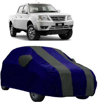 AutoCover Car Cover For Tata Xenon (With Mirror Pockets)(Grey, Blue)