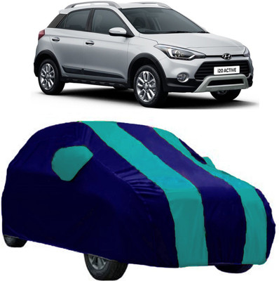 AutoRock Car Cover For Hyundai i20 Active (With Mirror Pockets)(Blue)