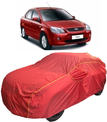 MoTRoX Car Cover For Ford Ikon (With Mirror Pockets)(Red)