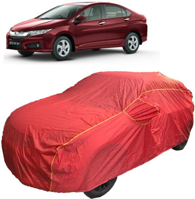 MoTRoX Car Cover For Honda City i-Vtec (With Mirror Pockets)(Red)