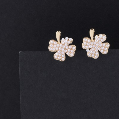 SILVER SHINE Party Wear Designer Flower Shape Stud Earring For Women Girl Alloy Stud Earring