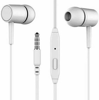 Brown Bee Rich Bass Boom Quality Earphone Wired Headset(White, Wired in the ear)