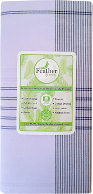 Feather Green Checkered White Lungi