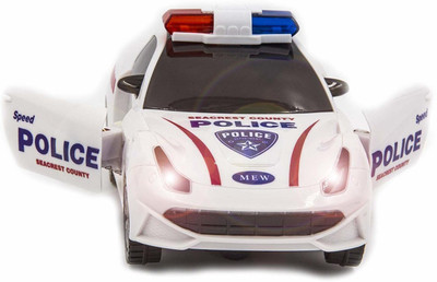 Sagar Enterprises Kids Bump and Go 3D Lights Police Car with Sound and Wheels with Light (Police Car)(Multicolor, Pack of: 1)