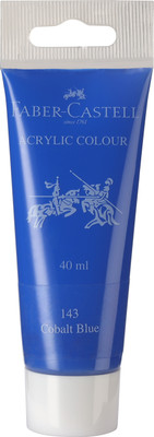 FABER-CASTELL Acrylic 40ml Tube - Cobalt Blue 143(Set of 1, Cobalt Blue)