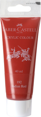 FABER-CASTELL Acrylic 40ml Tube - Indian Red 192(Set of 1, Transparent)