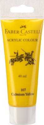 FABER-CASTELL Acrylic 40ml Tube - Cadmium Yellow 107(Set of 1, Cadmium Yellow)